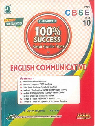Full Download Evergreen 100% Success SQP in English Communicative (Class 10) - B Raj | PDF