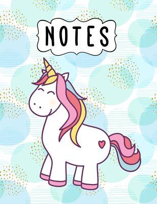Read Online Notes: Happy White Unicorn on Blue Circles Pattern, Large Lined Composition Notebook for Girls, 110 Pages, 8.5 X 11, for Keeping Notes, Journal Writing, Creative Writing, Doodling -  | PDF