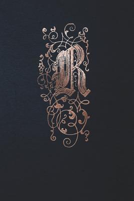 Read Online Notebook: Gothic Initial R - Copper on Black - Lined Diary / Journal -  file in ePub
