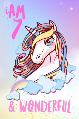 Read I am 7 & Wonderful: Unicorns Rainbows, and Clouds,6 x 9 Wide Ruled 120 Page Notebook Great Kids Gift idea Birthday, Christmas, Stocking Stuffers - Bhk Miller | ePub