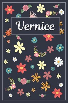 Full Download Vernice: Lined Writing Notebook with Personalized Name 120 Pages 6x9 Flowers -  | PDF