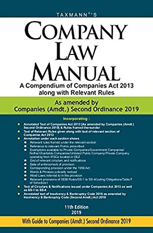 Download Company Law Manual - A Compendium of Companies Act 2013 along with Relevant Rules (11th Edition 2019) - Taxmann file in ePub
