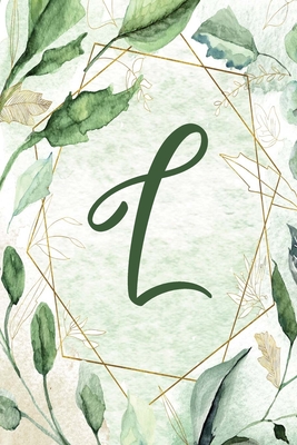 Download Notebook 6x9 - Letter L - Green Gold Floral Design: College-ruled, lined format exercise book with flowers, alphabet letters, initials series. -  | ePub